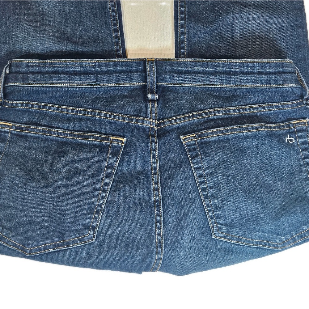 Rag & Bone Jeans Womens 26 Blue Denim Dre Low-Rise Made in USA Slim Boyfriend - Picture 2 of 12